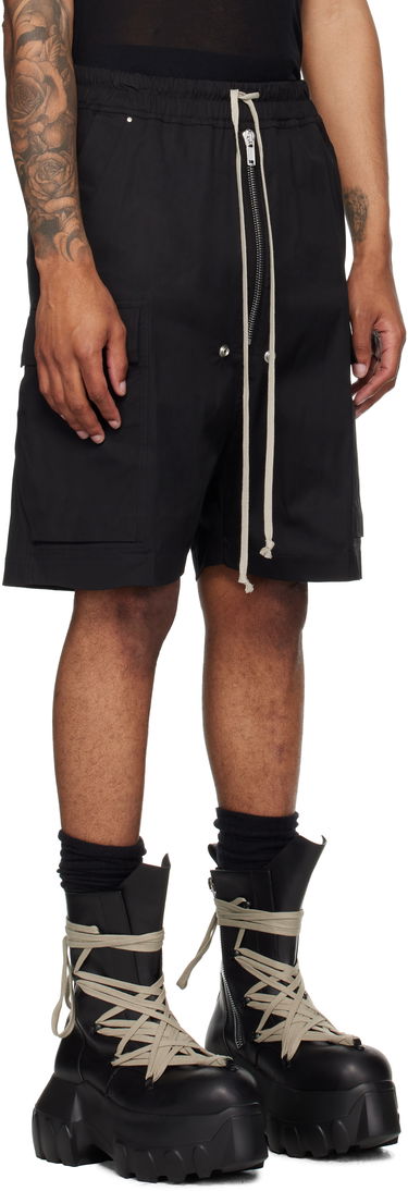 Kratke hlače Rick Owens Rick Owens Concordians Cargobela Shorts Črna | RU02E1360 TE, 1