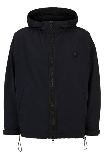 Parka BOSS Hooded Windbreaker with Logo Badge Črna | 50505432, 0