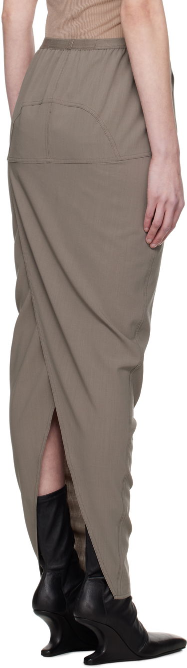 Krila Rick Owens Rick Owens Hollywood Soft Pillar Maxi Skirt Rjava | RP01E7331 WLP, 2