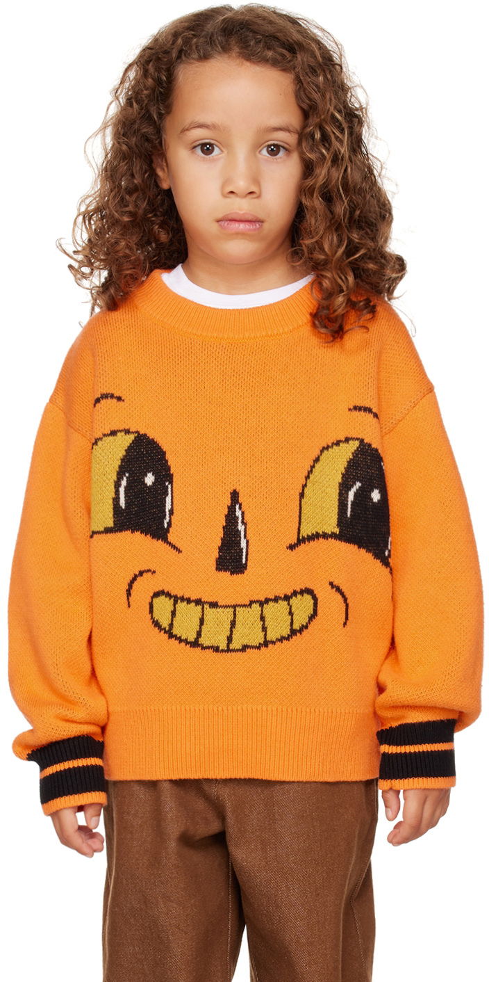 Pleteni pulover Perks And Mini Perks and Mini Kids Jack-O-Lantern Sweater Oranžna | 55004, 0