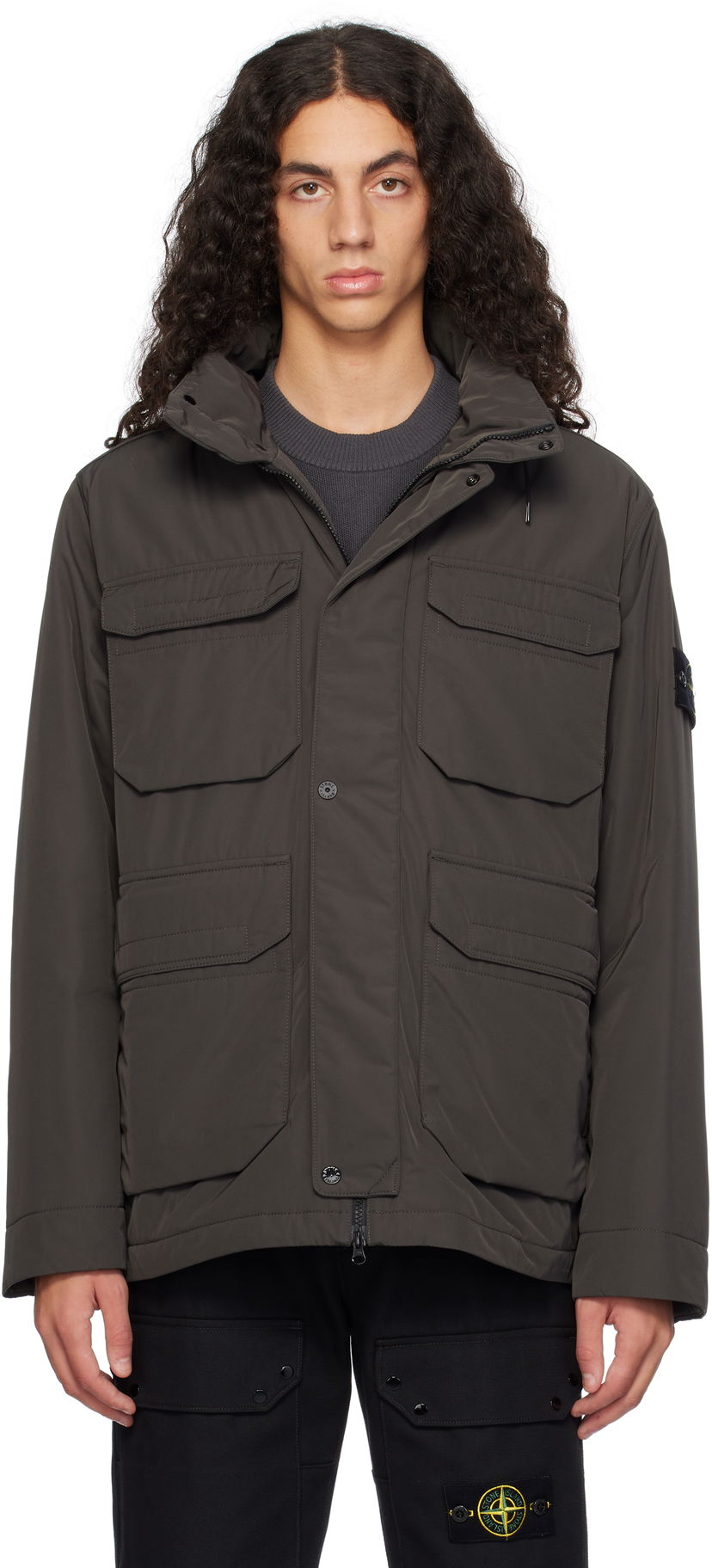 Parka Stone Island 43626 Micro Twill Jacket Siva | 811543626