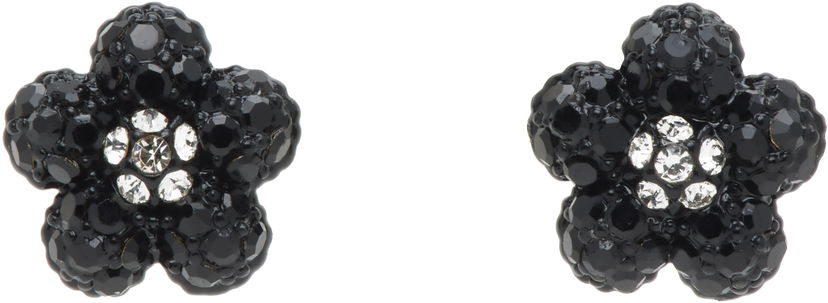 Uhani Marc Jacobs Marc Jacobs 'The Daisy Pavé' Flower Stud Earrings Črna | 2S5JER001J88