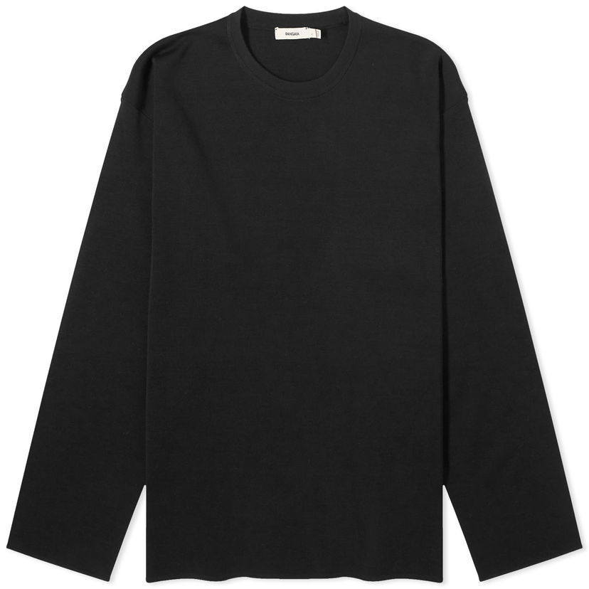 Majica PANGAIA Pangaia Regenerative Merino Knit Crew Neck Črna | 100012769868