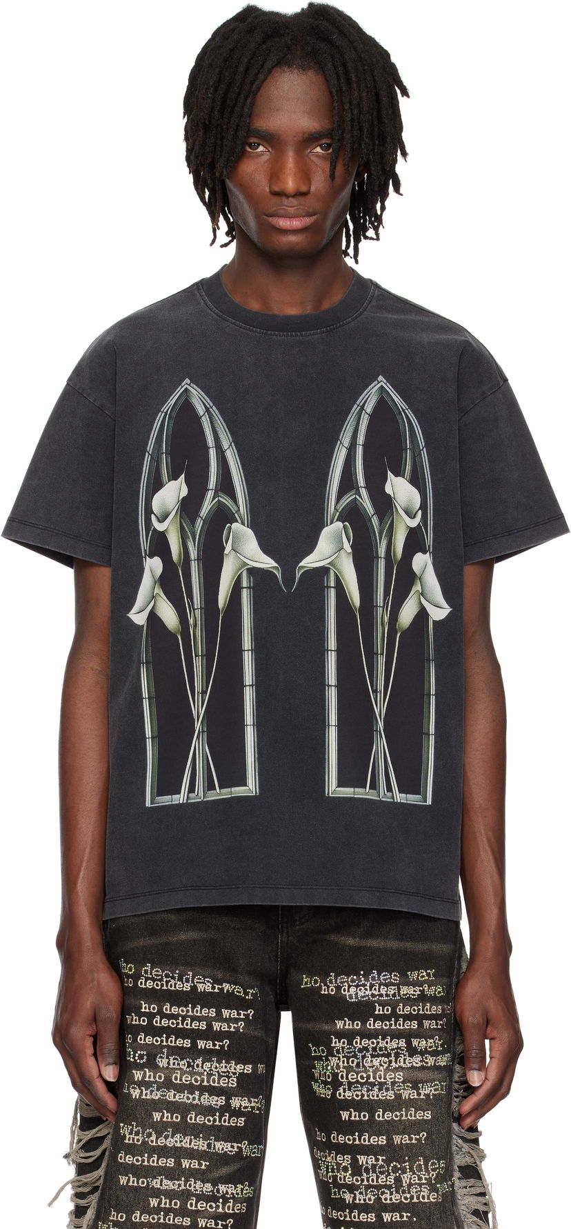 Majica Who Decides War Who Decides War Calla Lily Arched T-Shirt Črna | 1110010002SE25