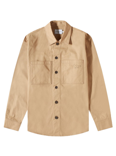 Jakna MAISON KITSUNÉ Snaps Shirt Jacket Bež | KM00407WW0073-P220