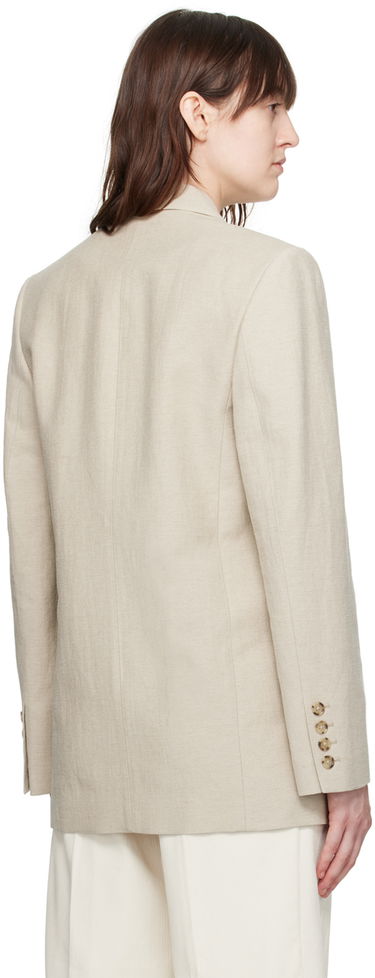 Jakna TOTEME Women's Tailored Single-Breasted Blazer Bež | 243-WRZ869-FB0196, 2
