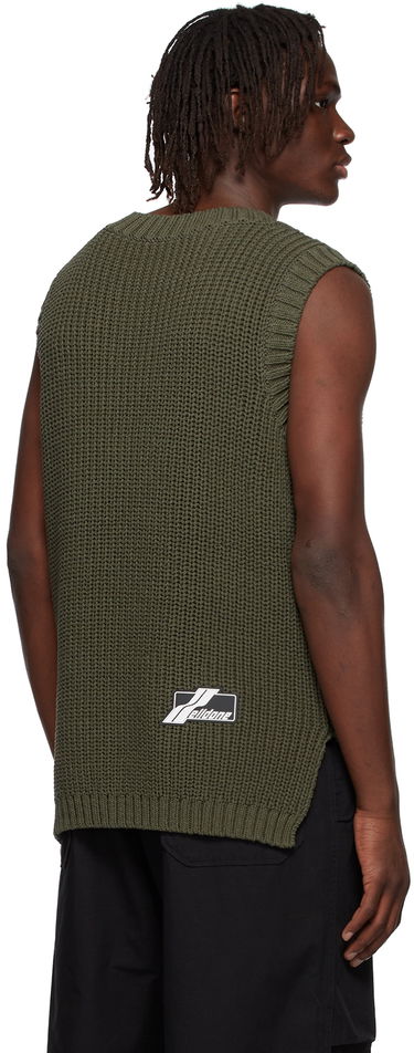 Pleteni pulover We11done We11done Knitted Cotton Vest Zelena | WD-KV1-22-607-U-KK, 2