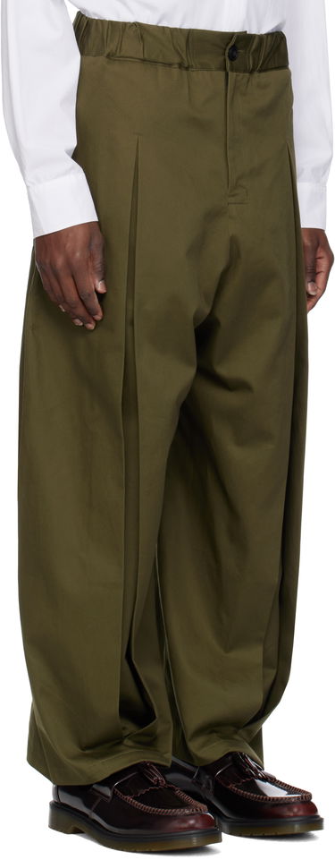 Hlače sage NATION Sage Nation Box Pleat Trousers Zelena | S011 BOX PLEAT TROUSER, 4
