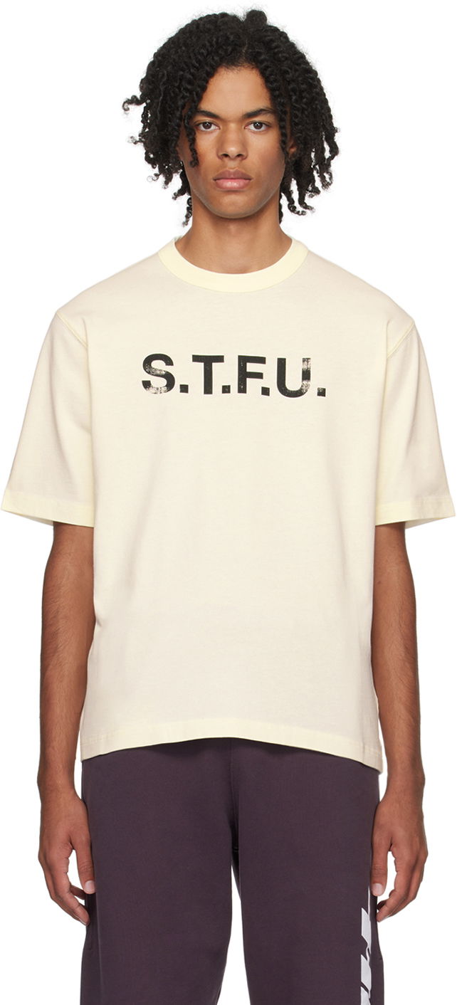Majica HERON PRESTON 'S.T.F.U' T-Shirt Bež | HMAA032F23JER0150446, 0