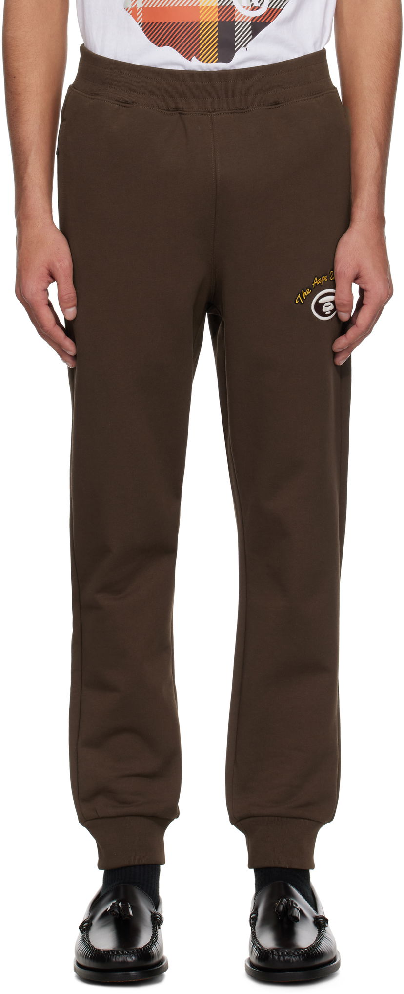 Trenirka AAPE by A Bathing Ape AAPE by A Bathing Ape 'AAPE' Basic Sweatpants Rjava | AAPPTMB698XXNBWD