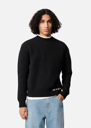 Pleteni pulover AXEL ARIGATO Block Knit Crew Neck Sweater Črna | A3331003, 2