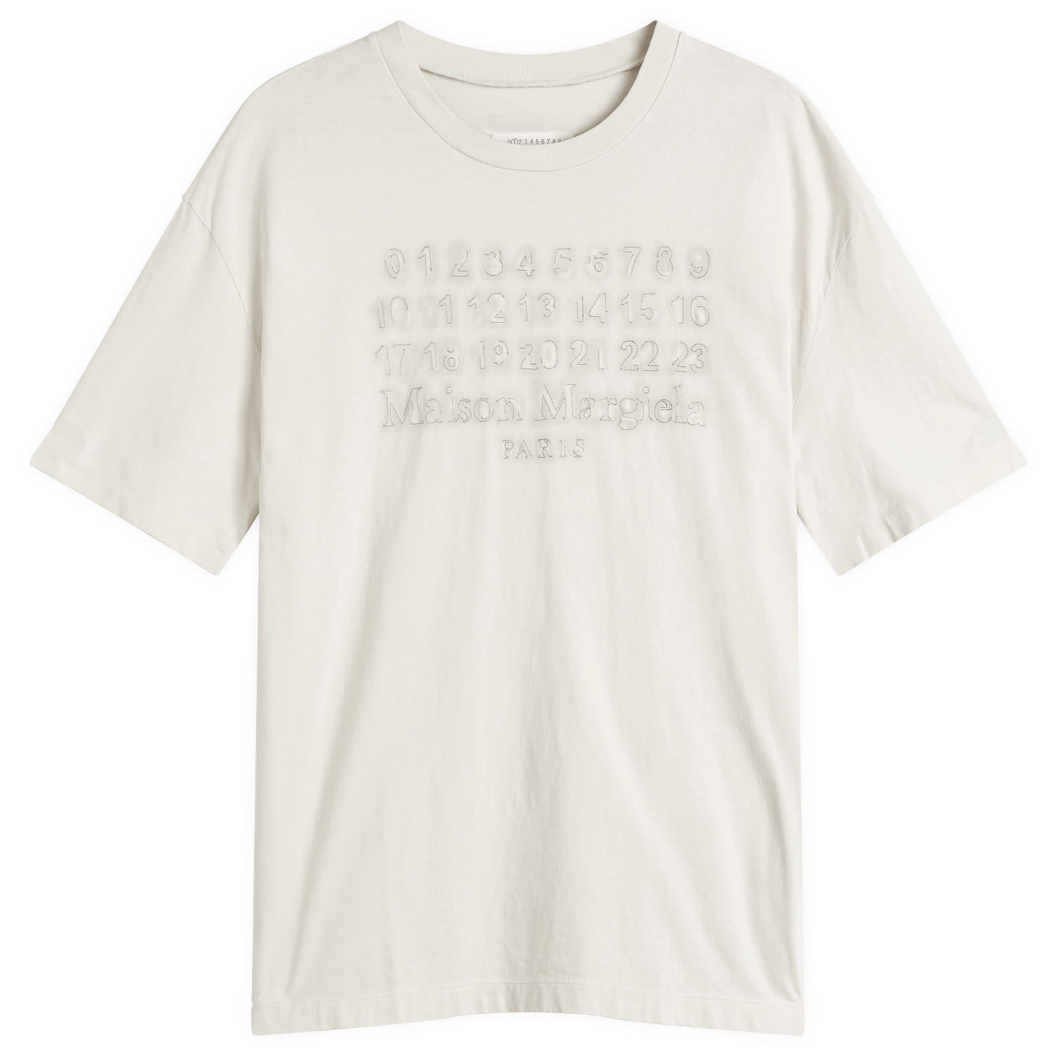 Majica Maison Margiela Maison Margiela Numbers Jersey T-Shirt, Size Large Bela | S50GC0705-S24567-103, 0