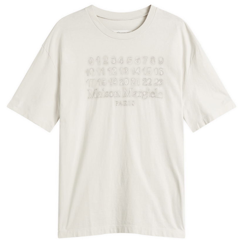 Majica Maison Margiela Maison Margiela Numbers Jersey T-Shirt, Size Large Bela | S50GC0705-S24567-103