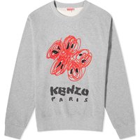 Pleteni pulover KENZO Drawn Varsity Crewneck Siva | FE55SW1704MF-94C, 1