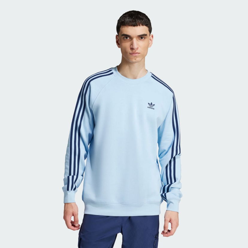 Pulover adidas Performance Classics 3-Stripes Sweatshirt Modra | JN7026