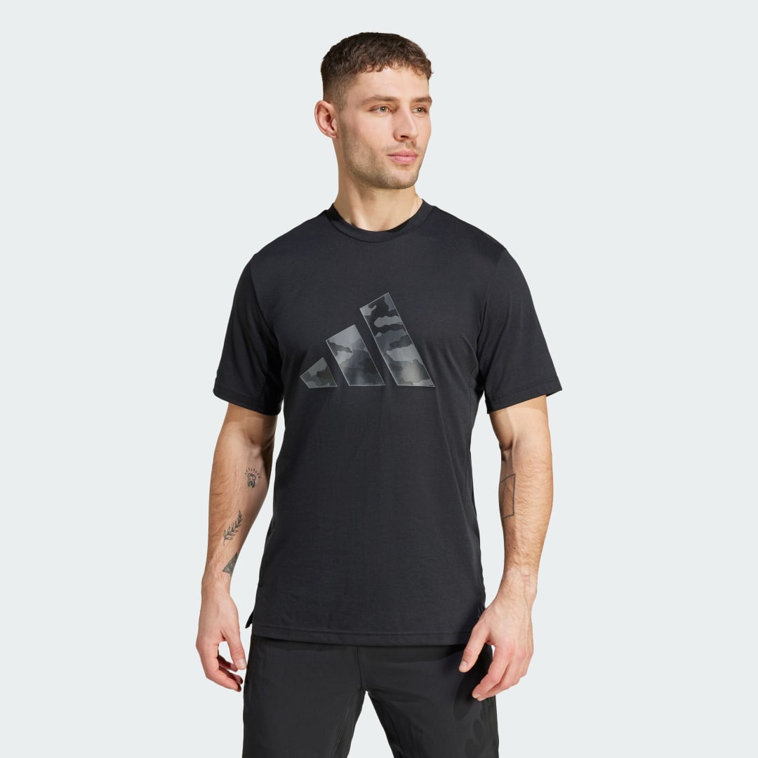Majica adidas Performance Training Camo Graphic Tee Črna | IS6151, 0