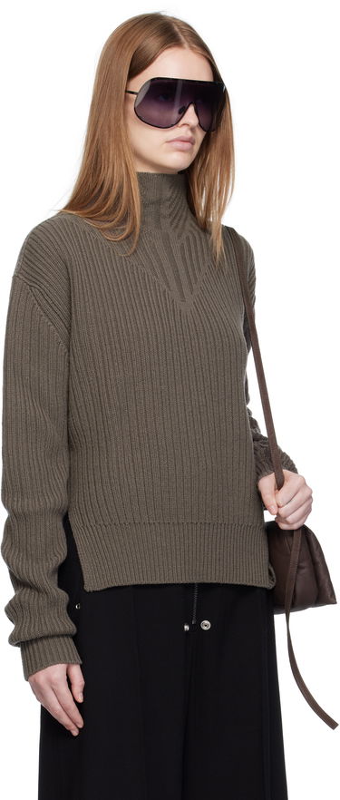 Pleteni pulover Rick Owens Rick Owens Concordians Fisherman Turtleneck Rjava | RP02E4648 KWV, 1