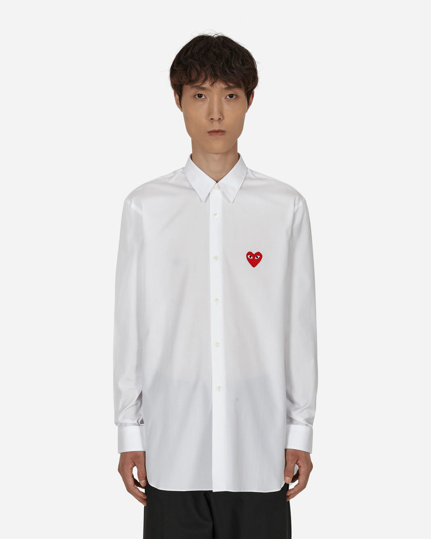 Srajce Comme des Garçons Heart Longsleeve Shirt Bela | P1B002 2, 0