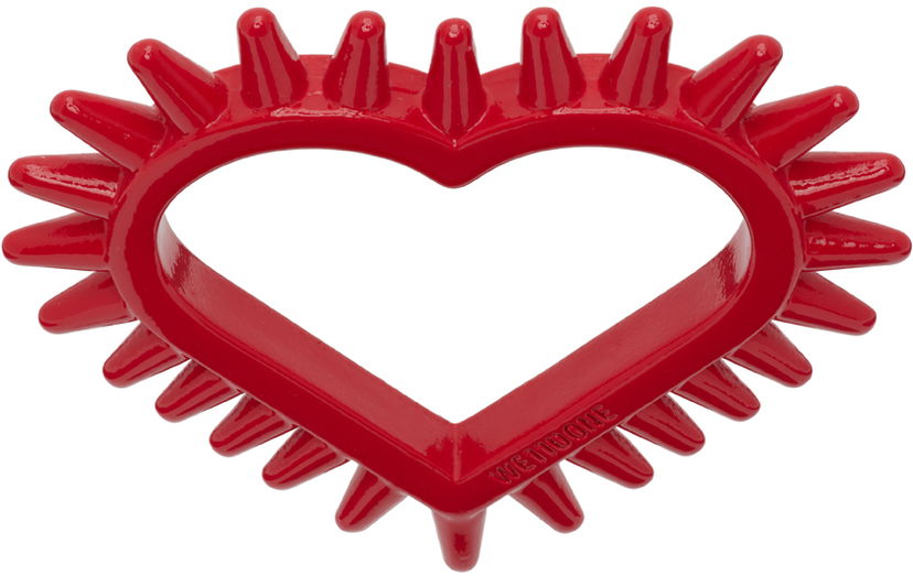 Igra We11done We11done Small Spike Heart Ring Rdeča | WD-AJ1-23-503-U-RD