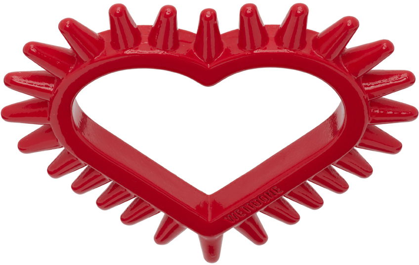 Igra We11done We11done Small Spike Heart Ring Rdeča | WD-AJ1-23-503-U-RD, 0