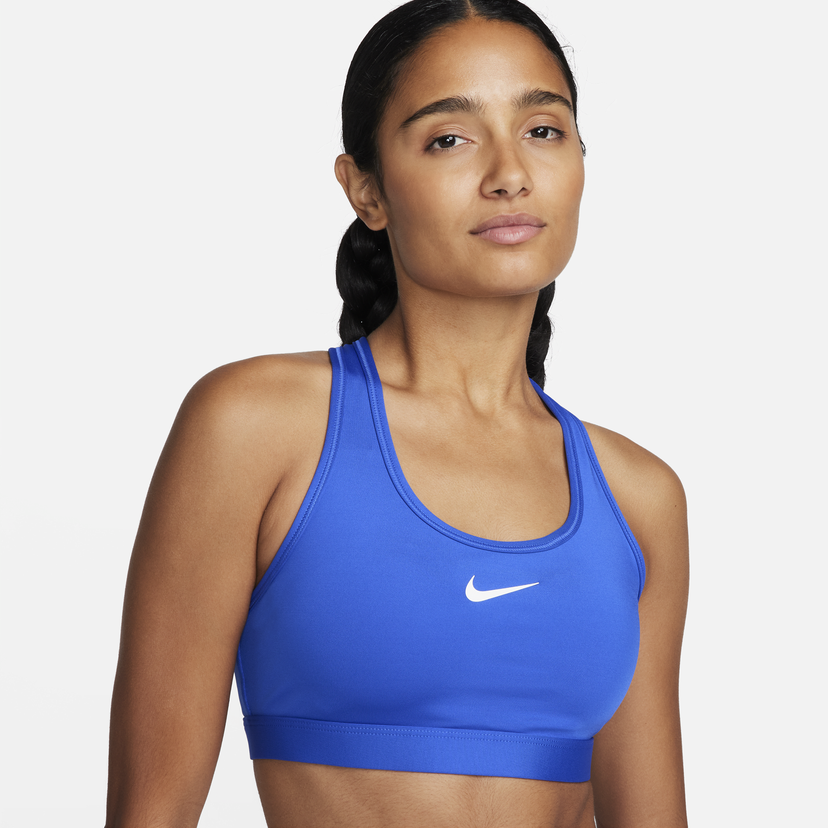Modrček Nike Swoosh Medium-Support Padded Sports Bra Modra | DX6821-405
