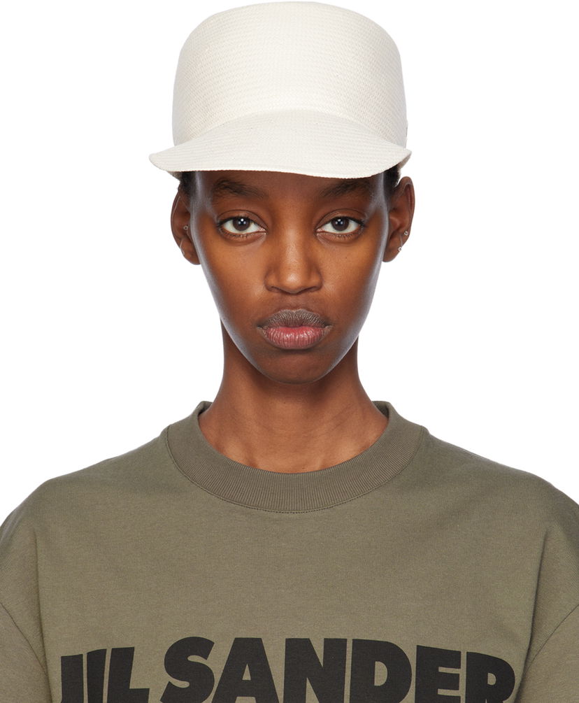 Kapa Jil Sander Paper Herringbone Twill Cap Bela | J40TC0118_J11241