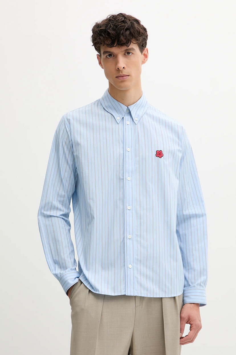 Srajce KENZO Kenzo Relaxed Fit Striped Shirt Modra | FF65CH4109LD