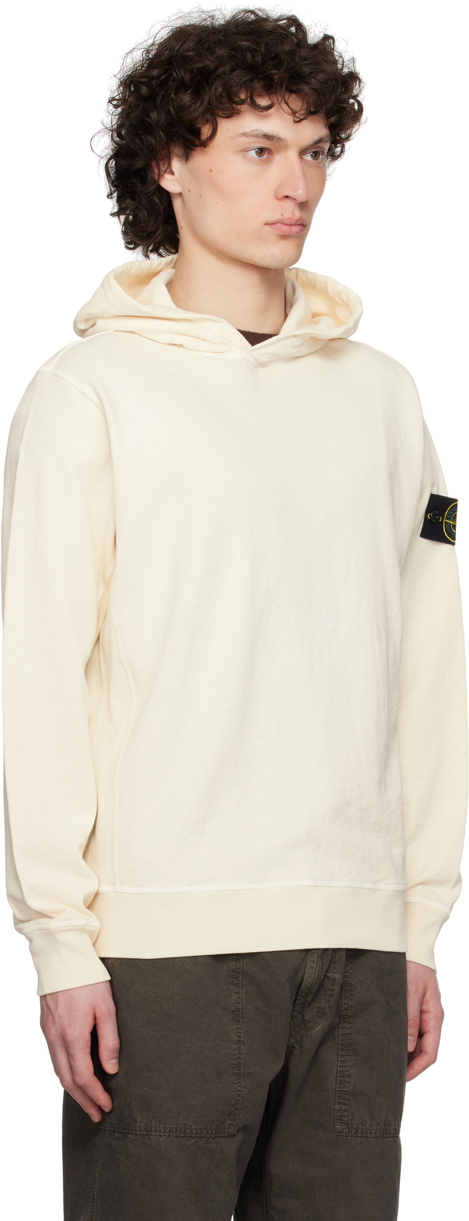 Pulover Stone Island Stone Island Malfilé Fleece Hoodie Bež | K1S15 6100037 S0060, 1