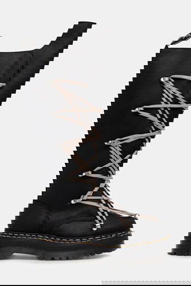 Superge in čevlji Rick Owens Rick Owens DRKSHDW 1B60 Quad Sole Pentalace Platform Boot Črna | DW02E6811.0001, 1