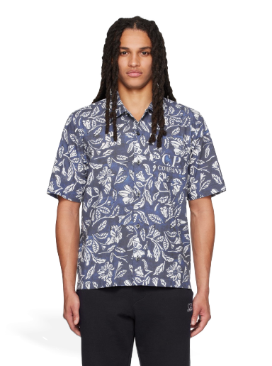 Srajce C.P. Company Floral Shirt Modra | 14CMSH283A-006532P