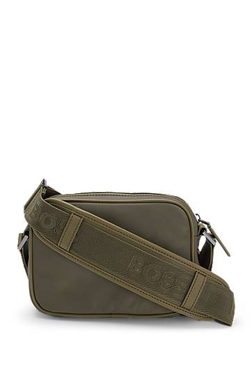 Torbica BOSS SELECTED BY SHOHEI OHTANI Crossbody Bag with Double B Monogram Zelena | 50516790, 1
