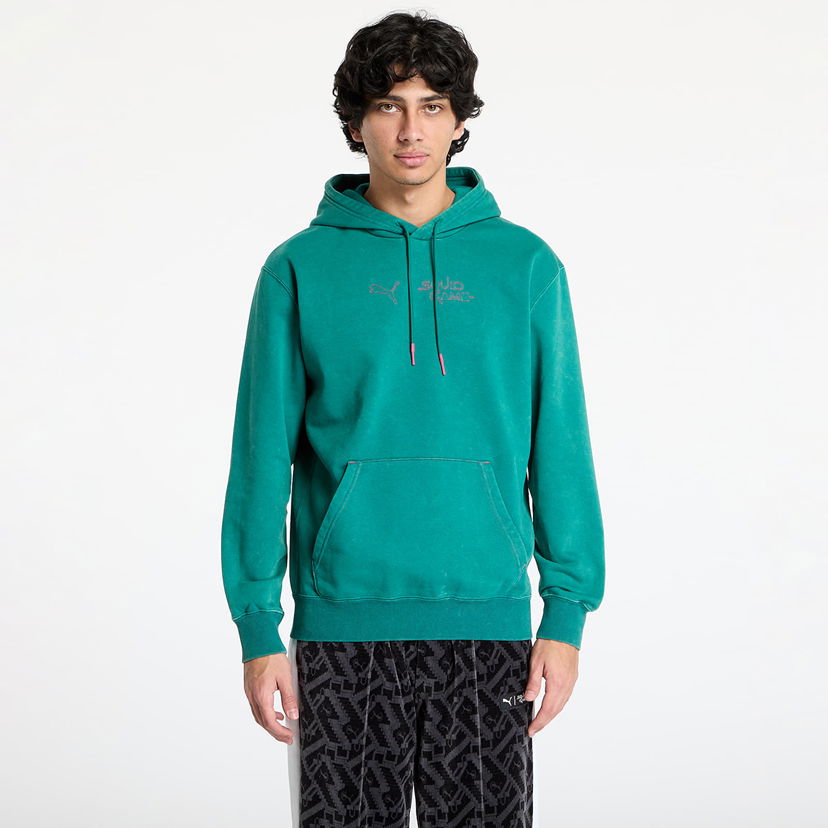 Pulover Puma Squid Game x Graphic Hoodie Zelena | 62742786