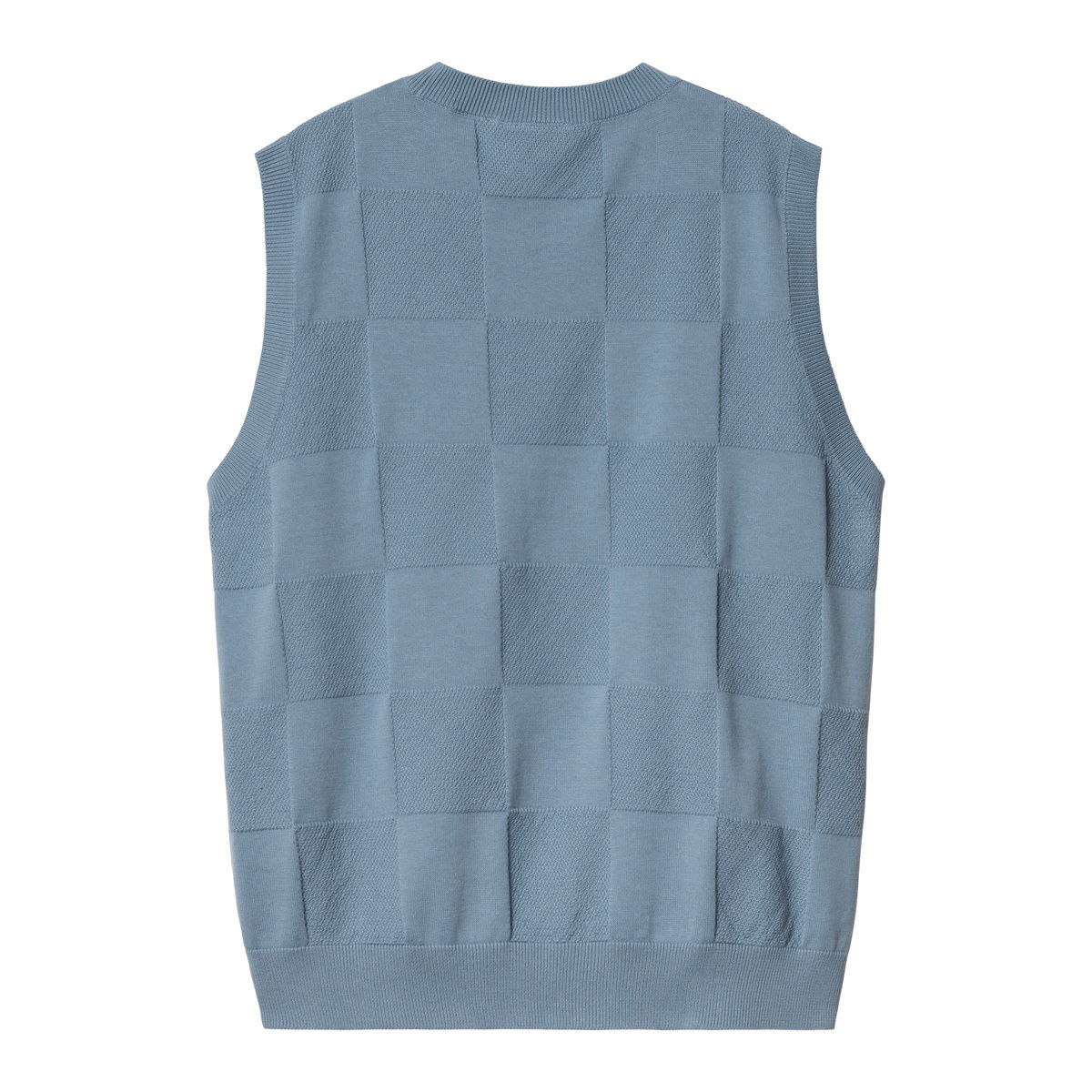 Pleteni pulover Carhartt WIP Checkered Knit Vest Modra | I034544_6, 1