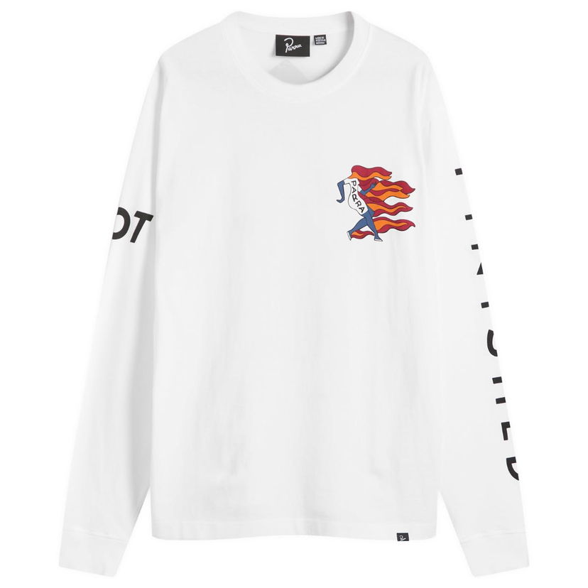 Majica By Parra Not Finished Long Sleeve T-Shirt Bela | 54315-WHT