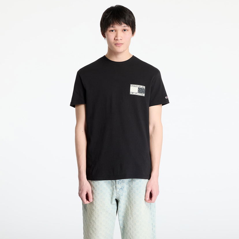 Majica Tommy Hilfiger Tommy Jeans Regular Paisley Flag Tee Črna | DM0DM20774 BDS