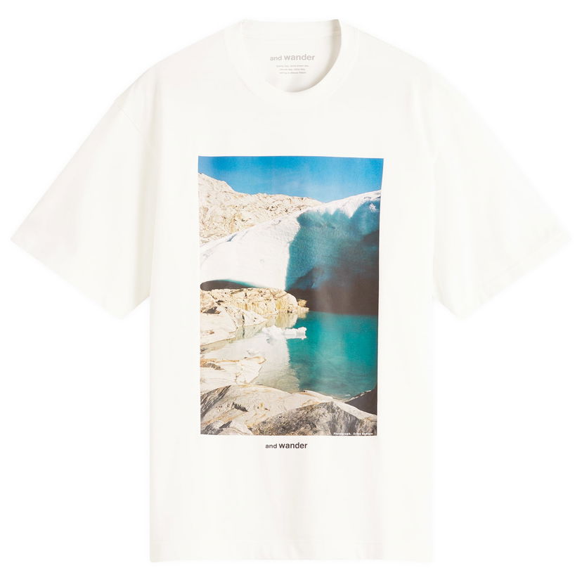 Majica and wander Glacier Graphic Tee, Size Large Bela | 5745184113-030