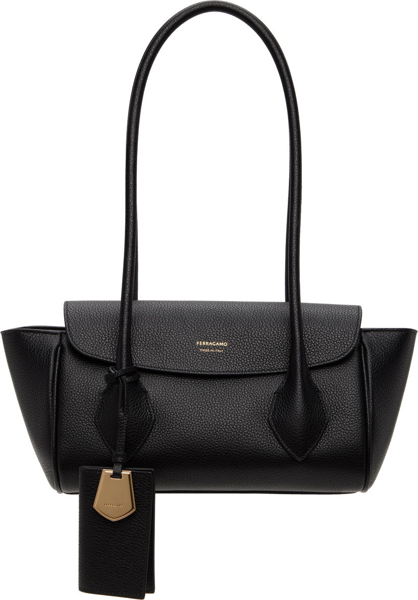 Tote bag FERRAGAMO Ferragamo East-West S Tote Bag Črna | 773169