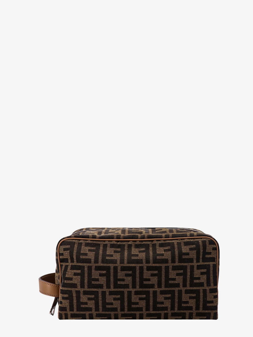 Potovalna torba FENDI Fendi Jacquard Beauty Case Rjava | 7N0141ALWKF1HRM
