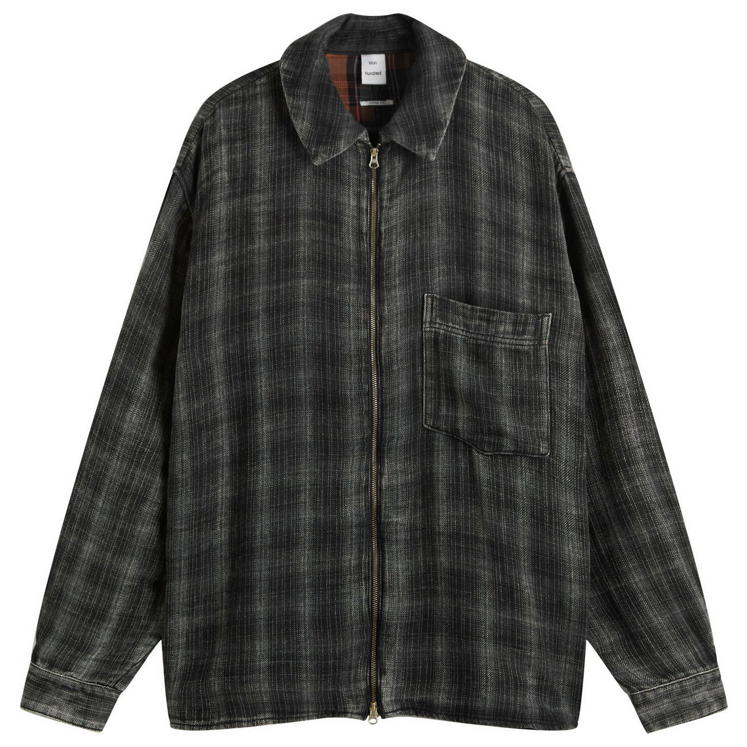 Srajce Won Hundred Zayne Zip Overshirt, Size Small Črna | 3704-13059, 0