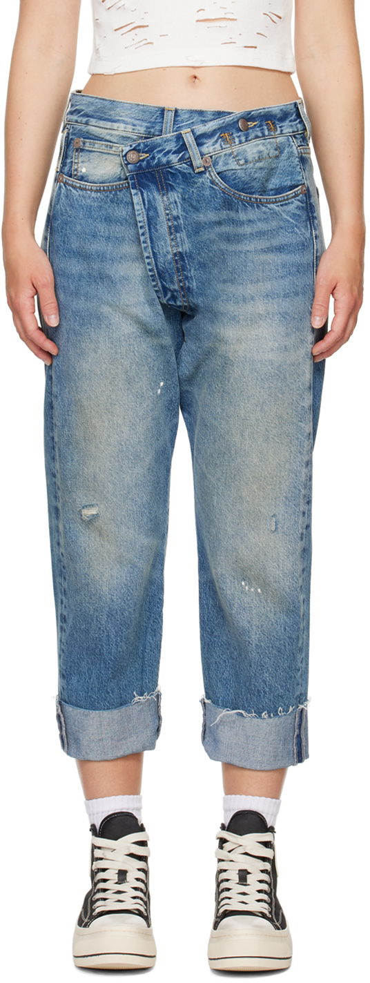 Kavbojke R13 R13 Crossover Jeans Modra | R13W2048-735