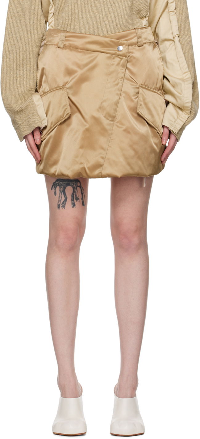 Krila JW Anderson JW Anderson Padded Miniskirt Bež | SK0170-PG1535