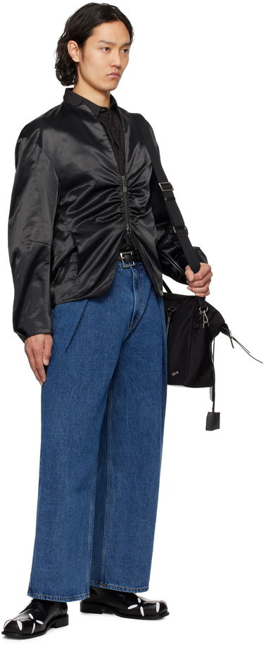 Kavbojke ADER ERROR ADER error Sig; TRS Tag 02 Pleated Wide-Leg Jeans Modra | BO42FYJE0102BL, 3