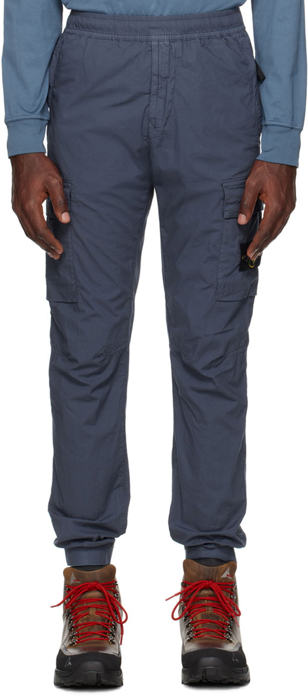 Cargo hlače Stone Island Regular-Fit Cargo Pants Modra | 801531303