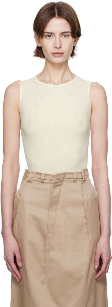 Majica brez rokavov Maison Margiela MM6 Maison Margiela Lycra Jersey Sleeveless Bodysuit Rumena | S62NA0078 S20518, 0