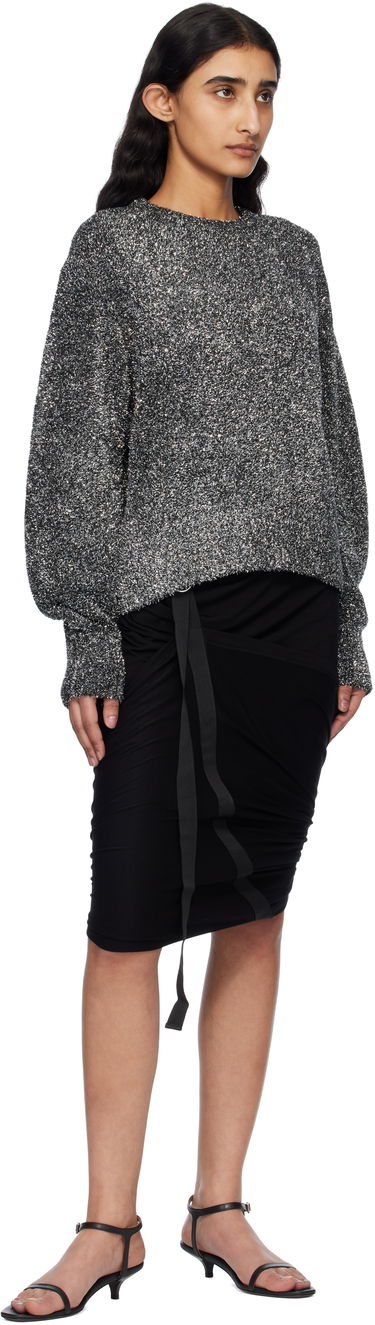 Pleteni pulover Helmut Lang Helmut Lang Apex Lurex Crew Sweater Kovinski | O10HW706, 3