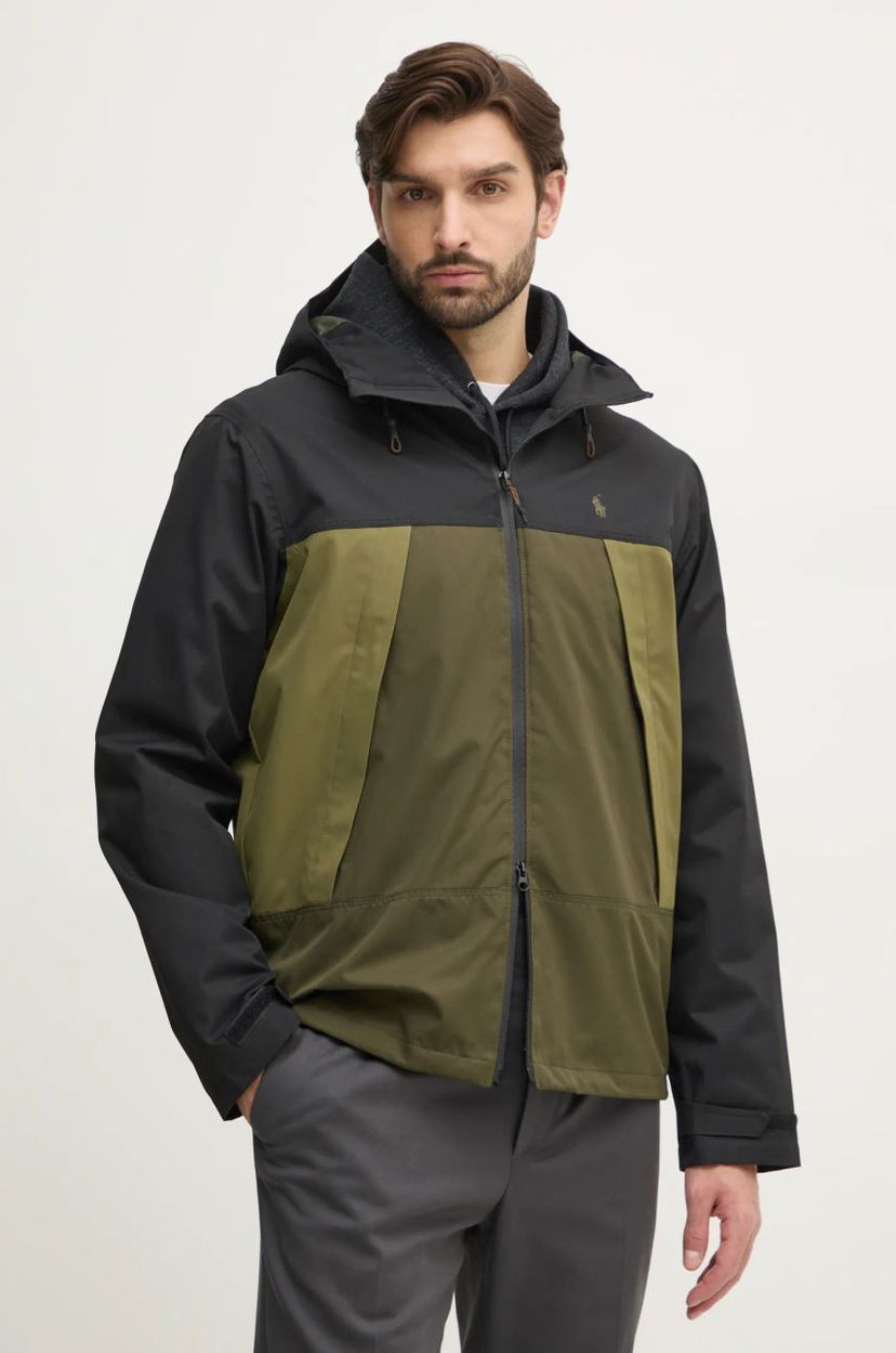 Vetrovka Polo by Ralph Lauren Hooded Lightweight Colorblock Jacket Zelena | 710955629