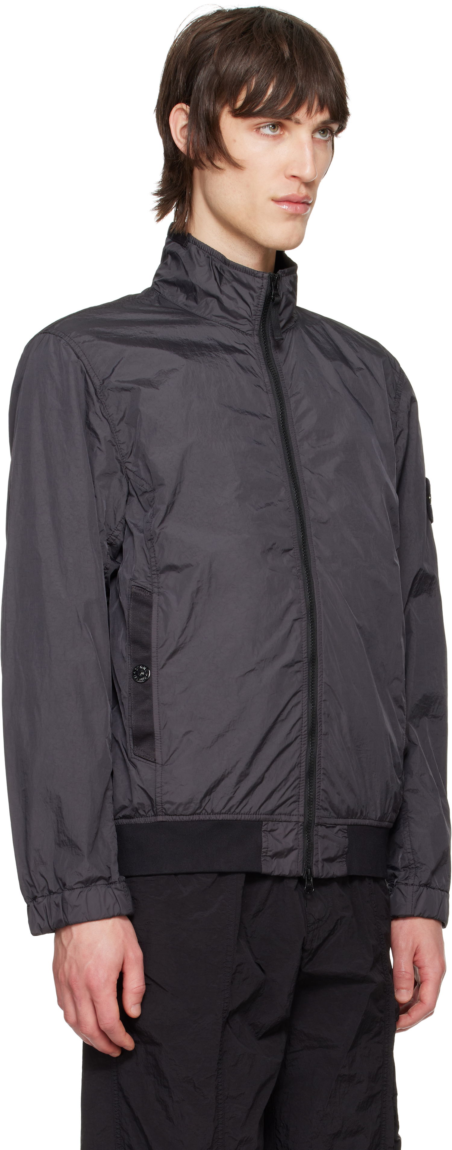 Bomber jakna Stone Island Stone Island Crinkle Reps R-NY Jacket Siva | K1S15 4100037 S0A23, 1
