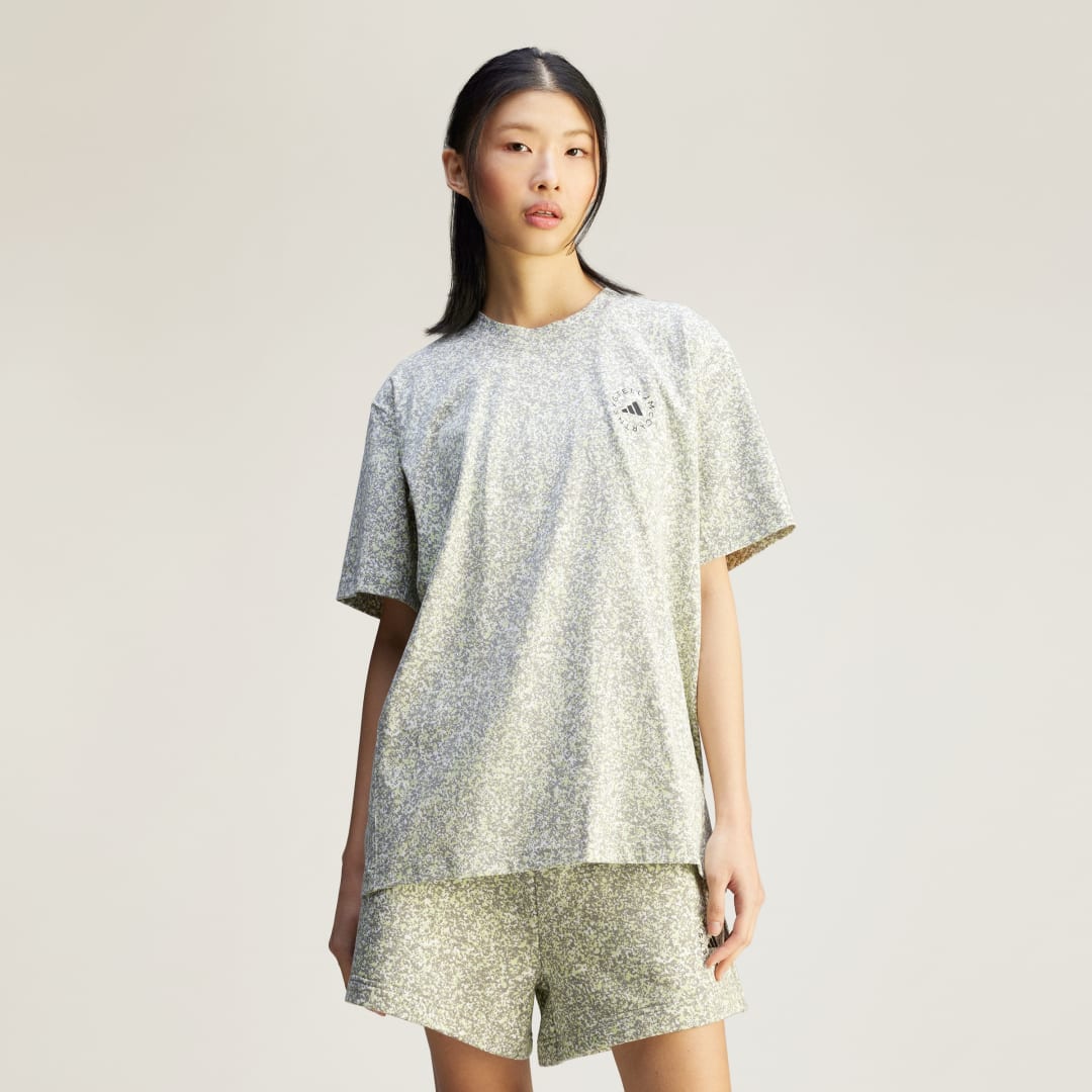 Majica adidas Performance adidas by Stella McCartney Loose Printed T-Shirt Siva | JD7952, 0