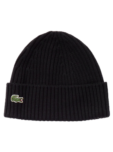 Beanie Lacoste KNITTED CAP Črna | 3666354851469