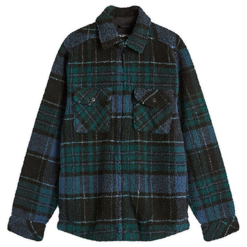 Jakna KAVU McCord Creek Fleece Overshirt Modra | 5260-2735